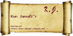Kun Január névjegykártya